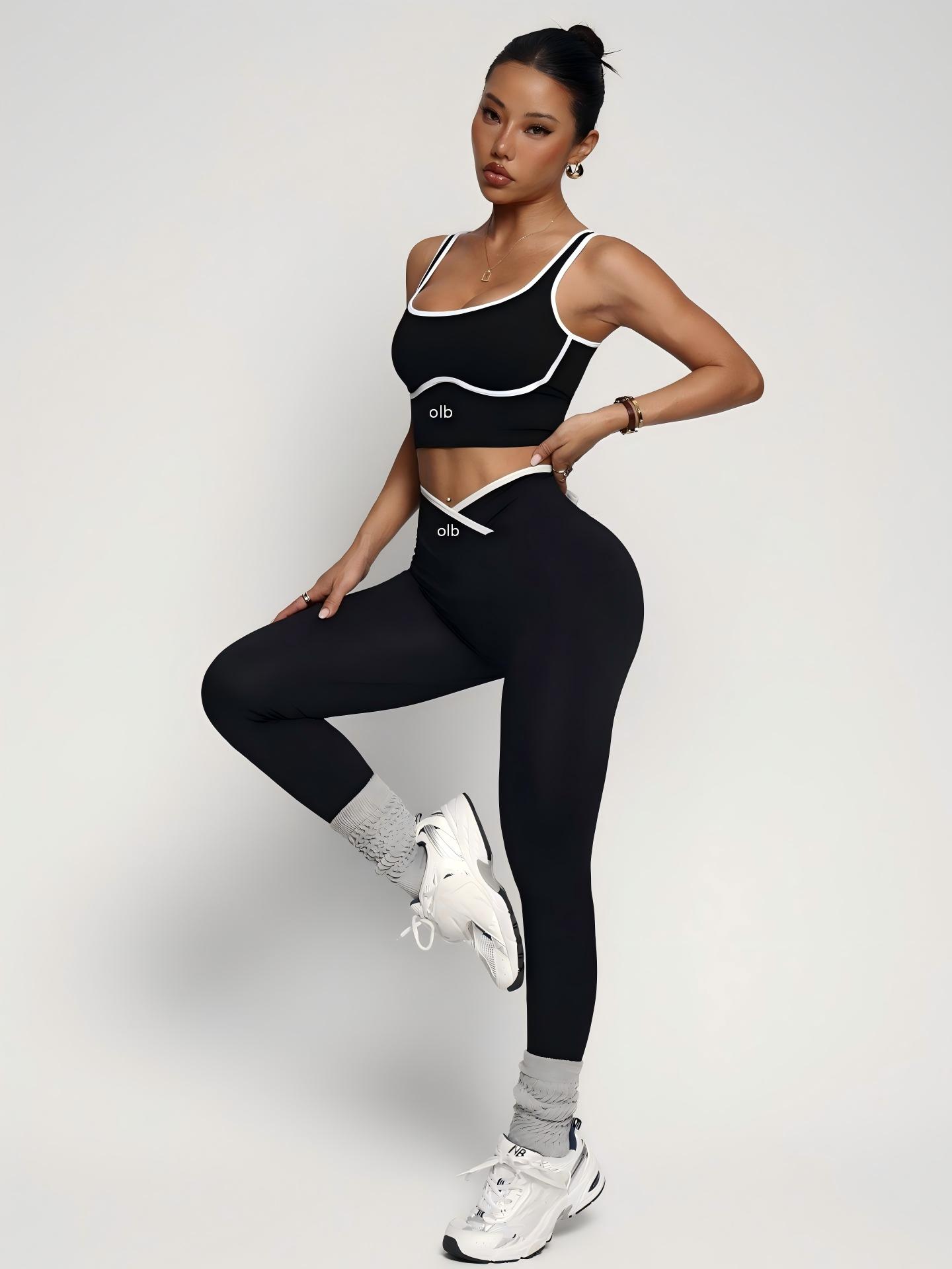 Yoga Fitness Outfit - 2 parçalı yeni spor sütyeni, atlet