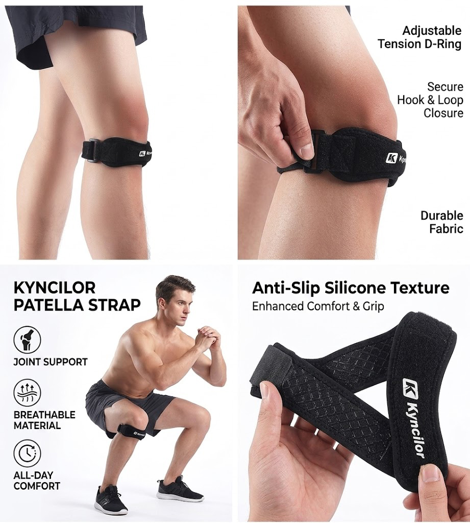 Knee Sleeve Compression - 1 Adet Spor Bacak Kılıfı, Erkekler