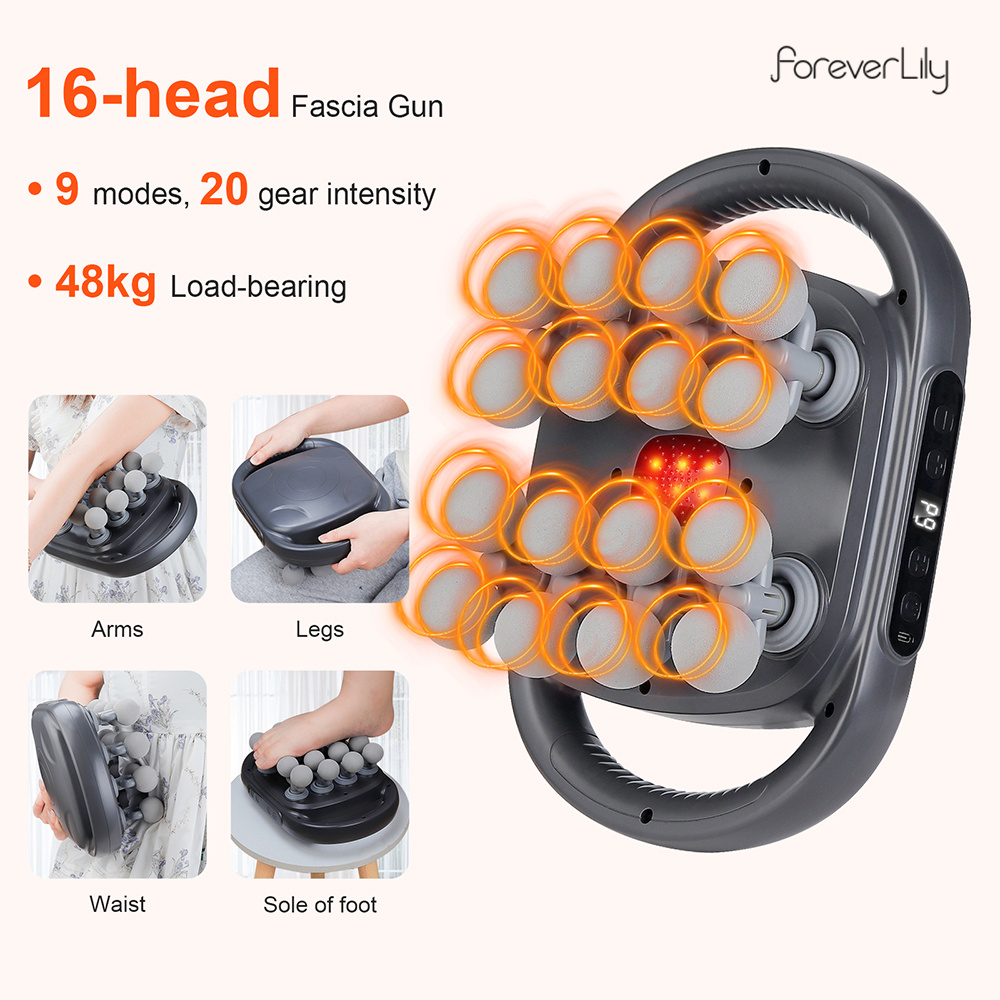 Vibration Massage Gun - 16 kafalı Fasya Tabancası Yüksek Frekanslı