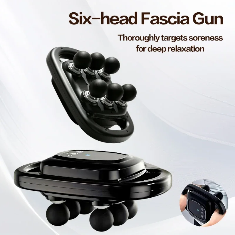 Vibration Massage Gun - 6 Başlıklı Derin Doku Masaj Aleti,
