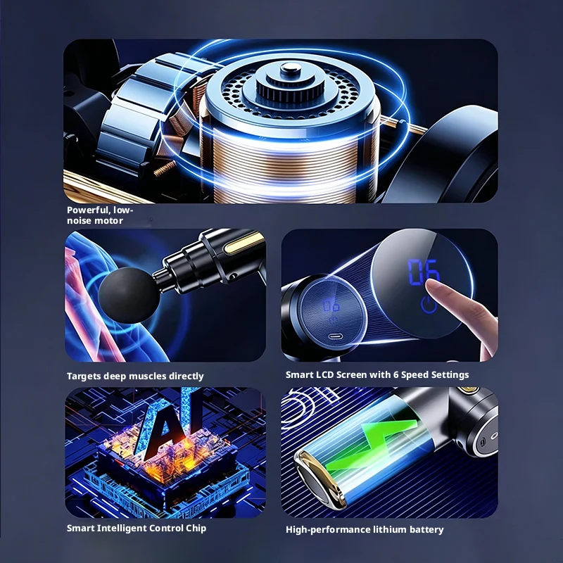 6 Hızlı Mini Elektrikli Masaj  - Vibration Massage Gun incelemesi ve fiyatı