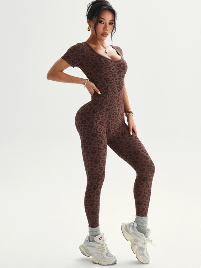 Kadın Sırtı Açık Leopar Tuluml - Yoga Overall Fitness incelemesi ve fiyatı